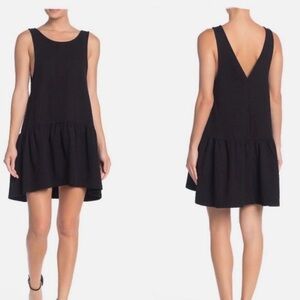 Free People Easy Street Black Mini Dress